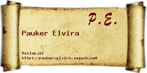 Pauker Elvira névjegykártya